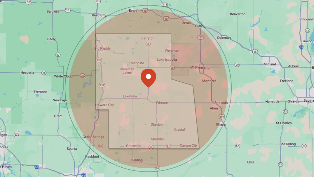 Graphic of Montcalm Mecosta Counties